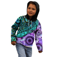 New Zealand Paua Shell With Australia Opal Unique Combine Kid Hoodie LT14 - Polynesian Pride