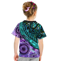 New Zealand Paua Shell With Australia Opal Unique Combine Kid T Shirt LT14 - Polynesian Pride