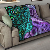 New Zealand Paua Shell With Australia Opal Unique Combine Quilt LT14 - Polynesian Pride