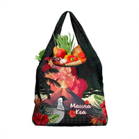 Hawaii Mauna Kea Grocery Bag White Mountain With Nene Tropical Vibes LT14 1-pack One Size Black - Polynesian Pride