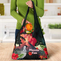 Hawaii Mauna Kea Grocery Bag White Mountain With Nene Tropical Vibes LT14 - Polynesian Pride