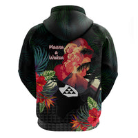 Hawaii Mauna Kea Zip Hoodie White Mountain With Nene Tropical Vibes LT14 - Polynesian Pride