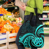 Turquoise New Zealand Mangopare Grocery Bag Aotearoa Maori Koru Style LT14 - Polynesian Pride