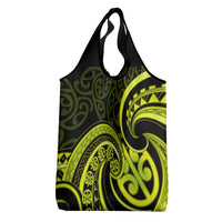 Lime Green New Zealand Mangopare Grocery Bag Aotearoa Maori Koru Style LT14 - Polynesian Pride