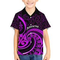 Purple Aotearoa Mangopare Hawaiian Shirt NZ Maori Koru Style LT14 - Polynesian Pride