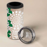 Cook Islands Tiare Maori With Conch Shell 4 in 1 Can Cooler Tumbler 2025 Pasifika Polynesian Tattoo LT14 - Polynesian Pride