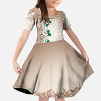 Cook Islands Tiare Maori With Conch Shell Family Matching Off Shoulder Maxi Dress and Hawaiian Shirt 2025 Pasifika Polynesian Tattoo