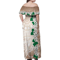 Cook Islands Tiare Maori With Conch Shell Family Matching Off Shoulder Maxi Dress and Hawaiian Shirt 2025 Pasifika Polynesian Tattoo