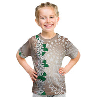 Cook Islands Tiare Maori With Conch Shell Kid T Shirt 2025 Pasifika Polynesian Tattoo