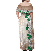 Cook Islands Tiare Maori With Conch Shell Off Shoulder Maxi Dress 2025 Pasifika Polynesian Tattoo