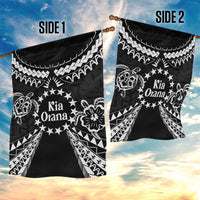 Kia Orana Cook Islands Garden Flag 2025 Pasifika Polynesian Turtle Black Color LT14 - Polynesian Pride