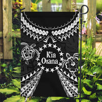 Kia Orana Cook Islands Garden Flag 2025 Pasifika Polynesian Turtle Black Color LT14 Garden Flag Black - Polynesian Pride