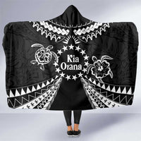 Kia Orana Cook Islands Hooded Blanket 2025 Pasifika Polynesian Turtle Black Color LT14 One Size Black - Polynesian Pride