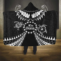 Kia Orana Cook Islands Hooded Blanket 2025 Pasifika Polynesian Turtle Black Color LT14 - Polynesian Pride