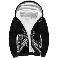Kia Orana Cook Islands Sherpa Hoodie 2025 Pasifika Polynesian Turtle Black Color LT14 Unisex Black - Polynesian Pride