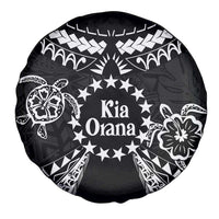 Kia Orana Cook Islands Spare Tire Cover 2025 Pasifika Polynesian Turtle Black Color