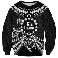Kia Orana Cook Islands Sweatshirt 2025 Pasifika Polynesian Turtle Black Color LT14 Unisex Black - Polynesian Pride