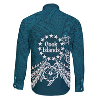 Kia Orana Cook Islands Family Matching Short Sleeve Bodycon Dress and Hawaiian Shirt Polynesian Turtle Crowberry Blue Color