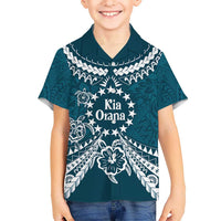 Kia Orana Cook Islands Hawaiian Shirt Polynesian Turtle Crowberry Blue Color LT14 - Polynesian Pride