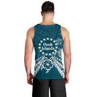 Kia Orana Cook Islands Men Tank Top Polynesian Turtle Crowberry Blue Color LT14 - Polynesian Pride