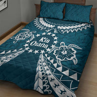 Kia Orana Cook Islands Quilt Bed Set Polynesian Turtle Crowberry Blue Color LT14 - Polynesian Pride