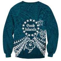 Kia Orana Cook Islands Sweatshirt Polynesian Turtle Crowberry Blue Color LT14 - Polynesian Pride