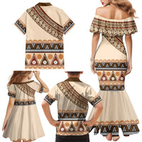 Bula Fiji Family Matching Mermaid Dress and Hawaiian Shirt 2025 Pasifika Traditional Fijian Masi