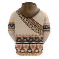 Bula Fiji Zip Hoodie 2025 Pasifika Traditional Fijian Masi