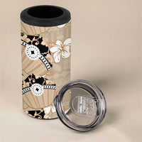 Bula Fiji Iri Buli 4 in 1 Can Cooler Tumbler Woven Fan With Fijian Tapa