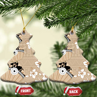 Bula Fiji Iri Buli Ceramic Ornament Woven Fan With Fijian Tapa - Polynesian Pride