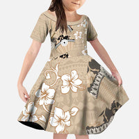 Bula Fiji Iri Buli Family Matching Puletasi and Hawaiian Shirt Woven Fan With Fijian Tapa