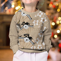 Bula Fiji Iri Buli Kid Ugly Christmas Sweater Woven Fan With Fijian Tapa - Polynesian Pride