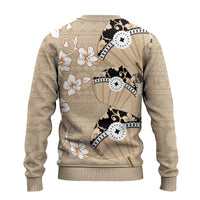 Bula Fiji Iri Buli Ugly Christmas Sweater Woven Fan With Fijian Tapa - Polynesian Pride