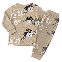 Bula Fiji Iri Buli Christmas Pajama Set Woven Fan With Fijian Tapa - Polynesian Pride