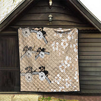 Bula Fiji Iri Buli Quilt Woven Fan With Fijian Tapa