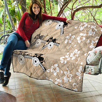 Bula Fiji Iri Buli Quilt Woven Fan With Fijian Tapa