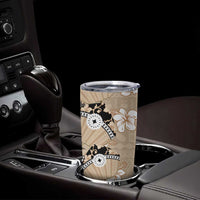 Bula Fiji Iri Buli Tumbler Cup Woven Fan With Fijian Tapa