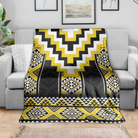 Yellow Taniko Aotearoa Blanket Niho Taniwha Mix Poutama LT14 - Polynesian Pride
