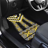 Yellow Taniko Aotearoa Car Mats Niho Taniwha Mix Poutama LT14 - Polynesian Pride
