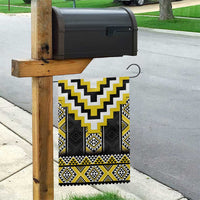 Yellow Taniko Aotearoa Garden Flag Niho Taniwha Mix Poutama LT14 - Polynesian Pride