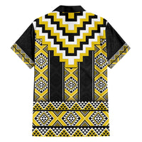 Yellow Taniko Aotearoa Hawaiian Shirt Niho Taniwha Mix Poutama LT14 - Polynesian Pride