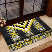 Yellow Taniko Aotearoa Rubber Doormat Niho Taniwha Mix Poutama LT14 - Polynesian Pride