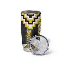 Yellow Taniko Aotearoa Tumbler Cup Niho Taniwha Mix Poutama LT14 - Polynesian Pride