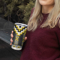 Yellow Taniko Aotearoa Tumbler Cup Niho Taniwha Mix Poutama LT14 - Polynesian Pride