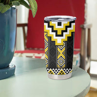 Yellow Taniko Aotearoa Tumbler Cup Niho Taniwha Mix Poutama LT14 - Polynesian Pride