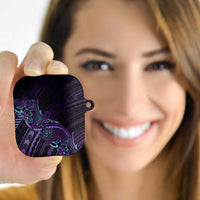 Teal Purple Polynesia Plumeria Tattoo AirPods Case LT14 - Polynesian Pride