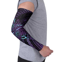 Teal Purple Polynesia Plumeria Tattoo Arm Sleeves LT14 - Polynesian Pride