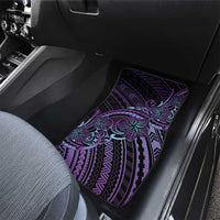 Teal Purple Polynesia Plumeria Tattoo Car Mats LT14 - Polynesian Pride
