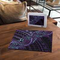 Teal Purple Polynesia Plumeria Tattoo Puzzle LT14 - Polynesian Pride