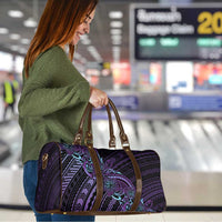 Teal Purple Polynesia Plumeria Tattoo Travel Bag LT14 - Polynesian Pride